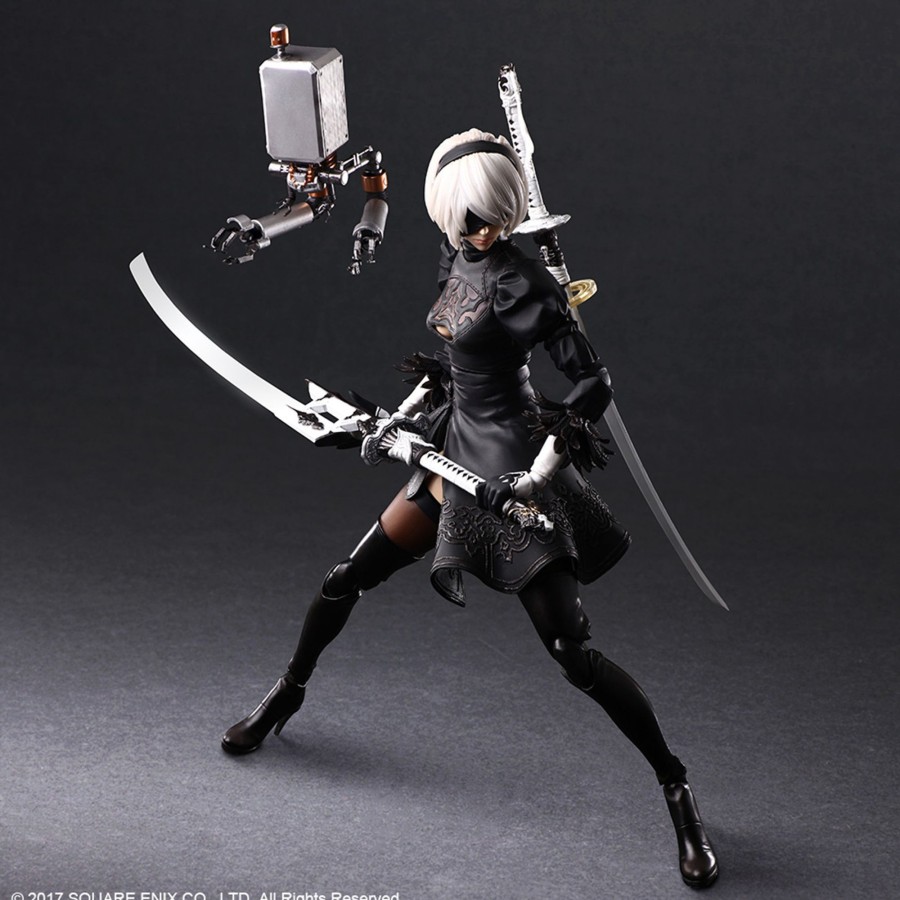 Merchandise Nier Play Arts Kai | Nier:Automata Play Arts Kai Action Figure 2B (Yorha No. 2 Type B) Deluxe Ver.