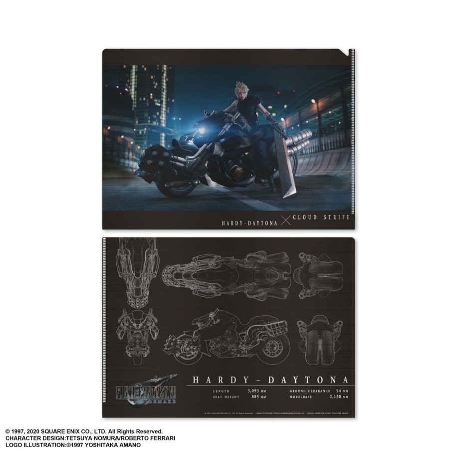 Merchandise FINAL FANTASY VII Remake Stationary | Final Fantasy Vii Remake Metallic File - Cloud Strife & Hardy-Daytona