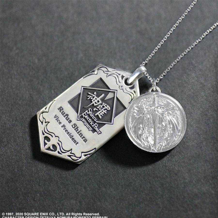 Merchandise FINAL FANTASY VII Remake Necklaces | Final Fantasy Vii Remake Silver Dog Tag - Rufus Shinra