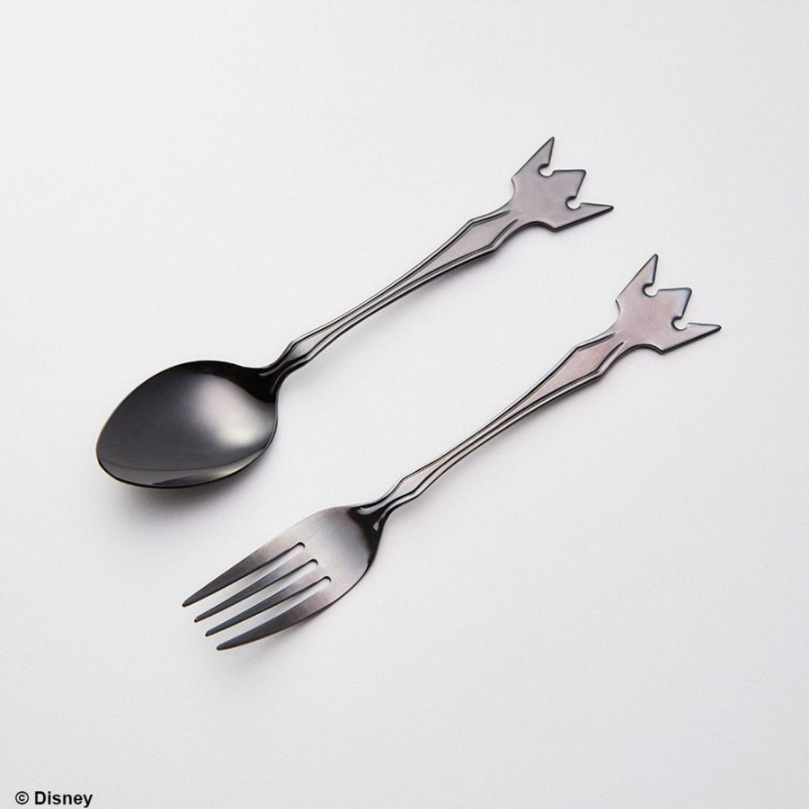 Merchandise Kingdom Hearts Other | Kingdom Hearts Fork & Spoon Set - Crown Black