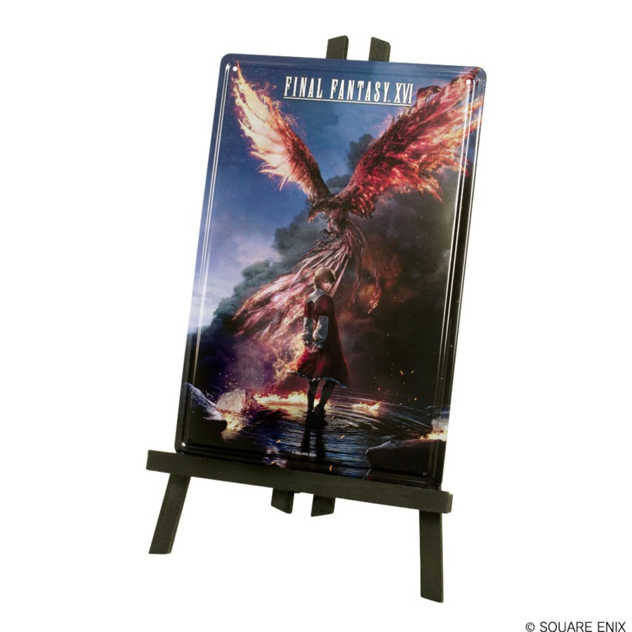 Merchandise Final Fantasy XVI Other | Final Fantasy Xvi Metal Plate With Easel - Joshua & Phoenix