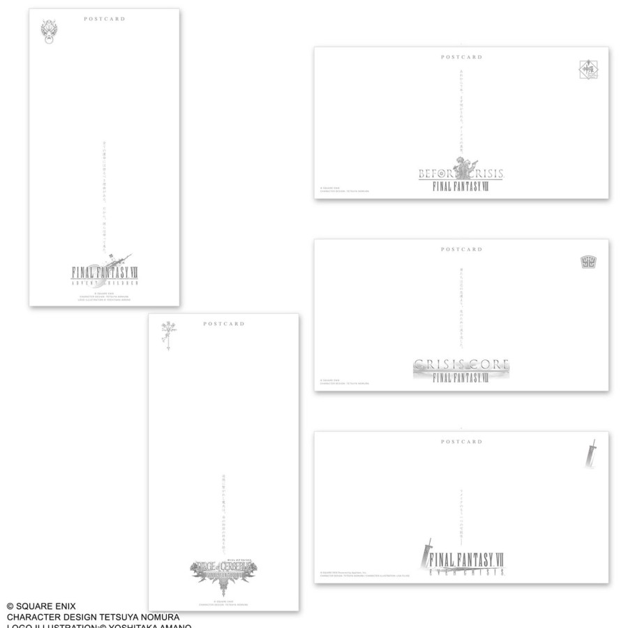 Merchandise FINAL FANTASY VII Stationary | Final Fantasy Vii Series Metallic Large Postcard Set