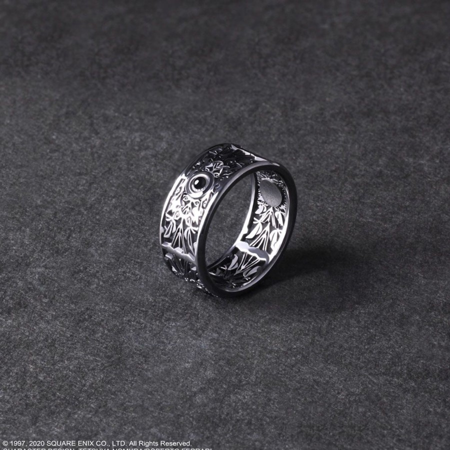 Merchandise FINAL FANTASY VII Remake Rings | Final Fantasy Vii Remake Black Silver Ring - Sephiroth