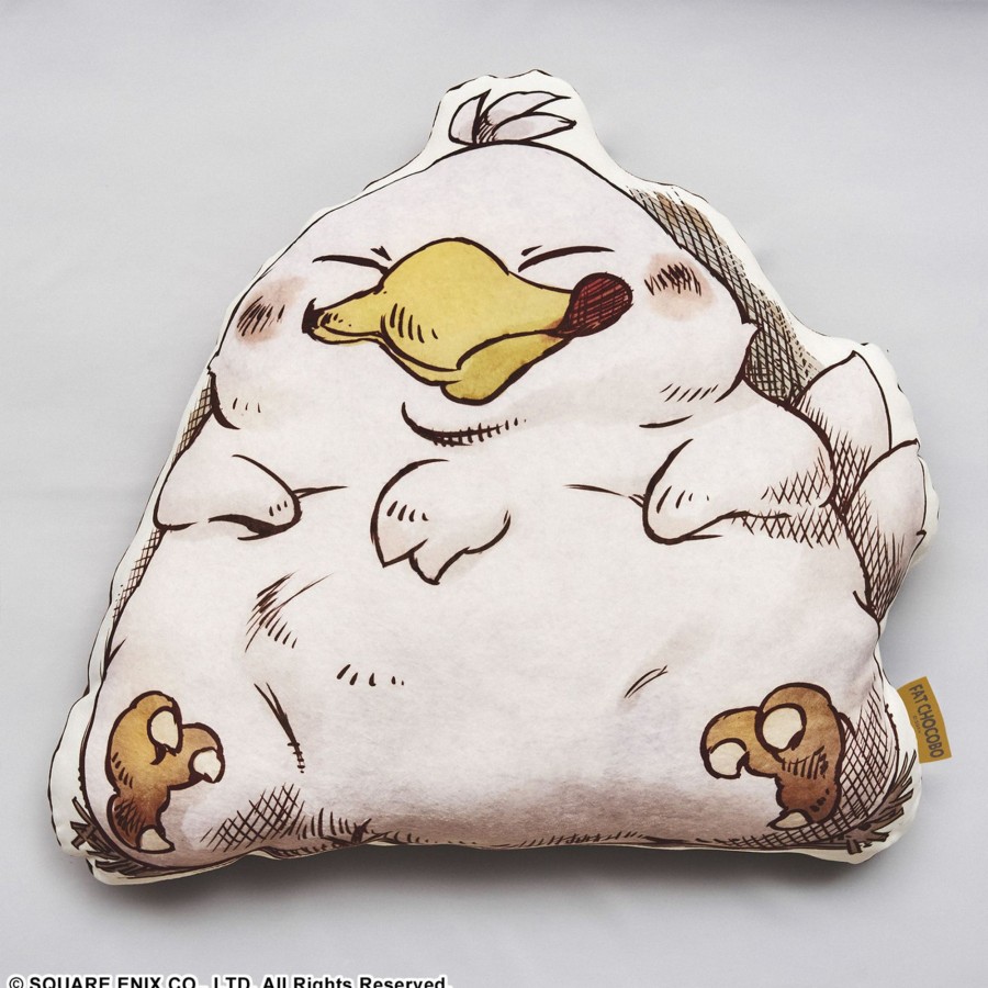 Merchandise FINAL FANTASY Cushions | Final Fantasy Fluffy Fluffy Die-Cut Cushion - Fat Chocobo