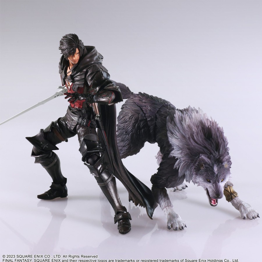 Merchandise Final Fantasy XVI Bring Arts | Final Fantasy Xvi Bring Arts Action Figure - Clive Rosfield & Torgal