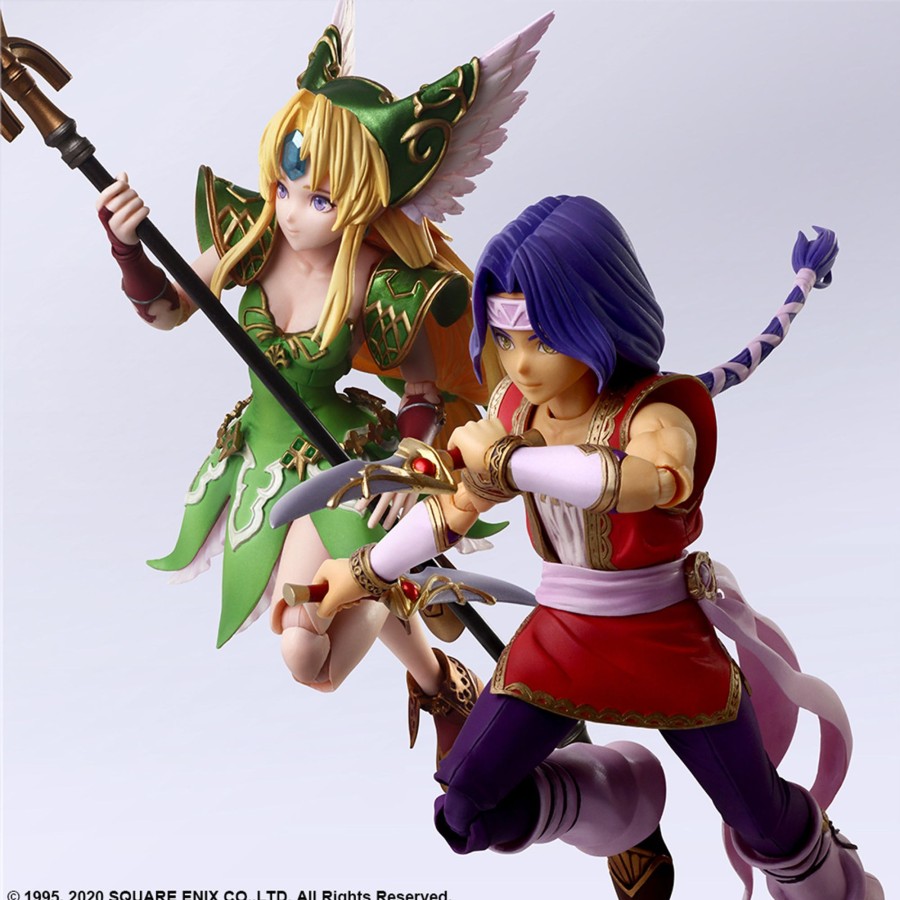 Merchandise Mana Bring Arts | Trials Of Mana Bring Arts Action Figure Hawkeye & Riesz