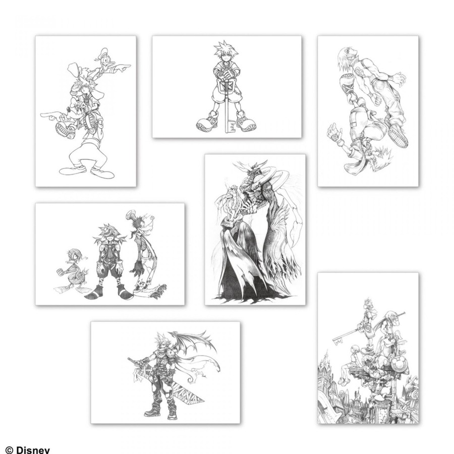 Merchandise Kingdom Hearts Stationary | Kingdom Hearts Postcard Set A Illustrated By Tetsuya Nomura