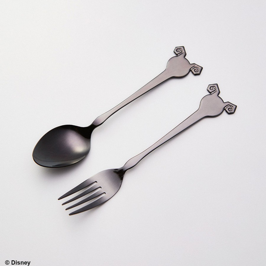 Merchandise Kingdom Hearts Kitchen | Kingdom Hearts Fork & Spoon Set - Shadow Black